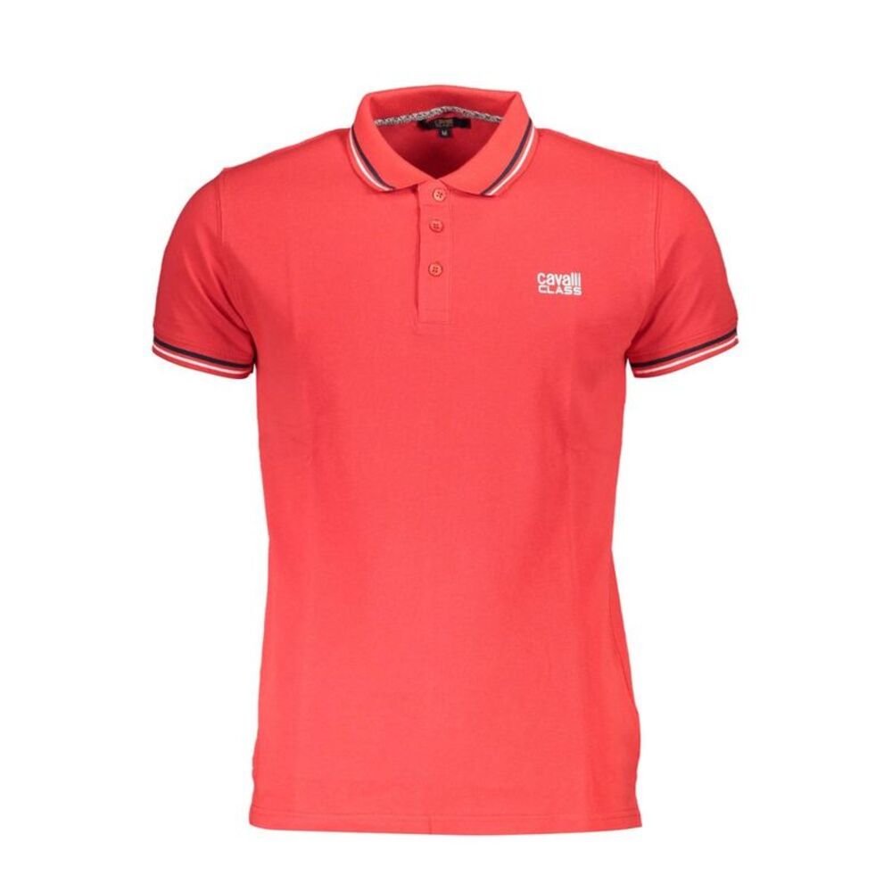 Cavalli Class Rosso Cotton Men Men's Polo